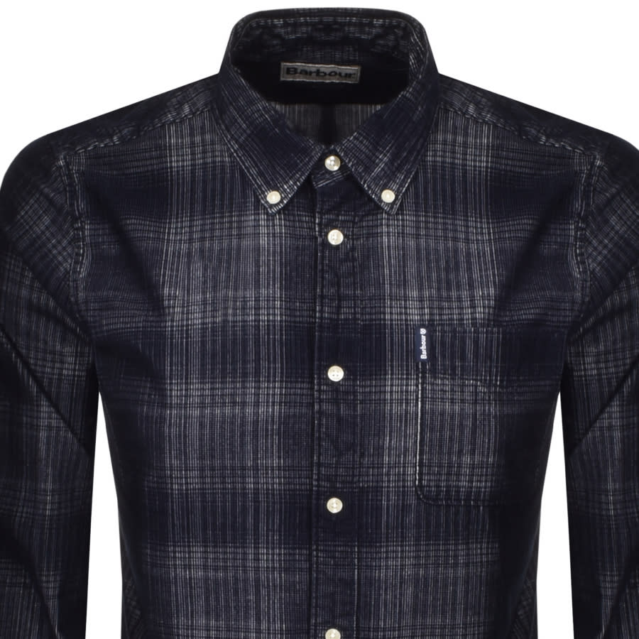 Alternative Image for ProductBarbour Cord 3 Tailored Long Sleeve Shirt Navy2